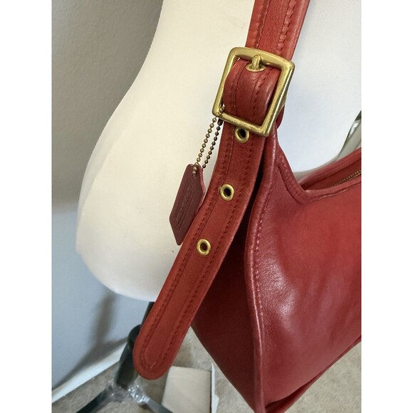 Coach vintage Janice Legacy Soho Red Leather Bucket Duffle Shoulder Bag # 9950 - Picture 2 of 15